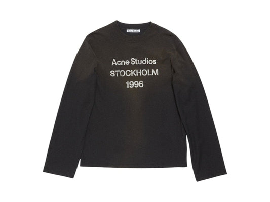 Acne Studios Logo Long Sleeve T-shirt Faded Black
