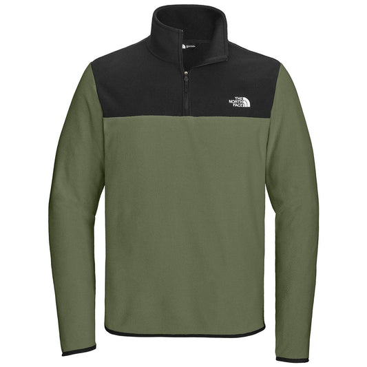 The North Face Men's New Taupe Green/TNF Black Glacier 1/4-Zip Fleece