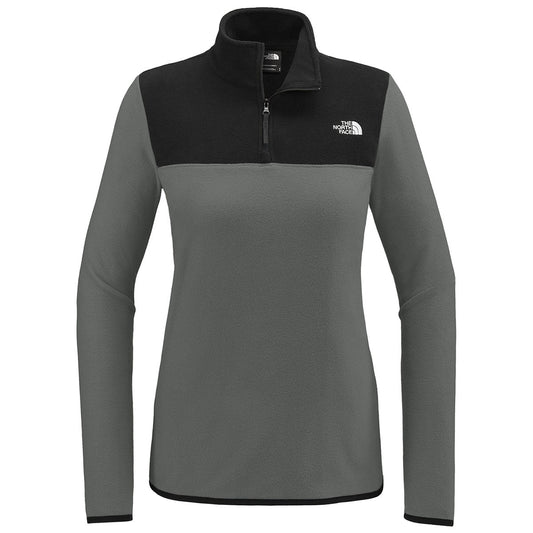 The North Face Women's Asphalt Grey/TNF Black Glacier 1/4-Zip Fleece