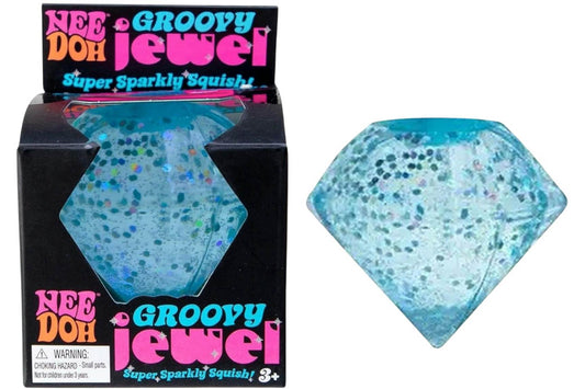 NeeDoh Groovy Jewel Squishy Fidget Toy Blue