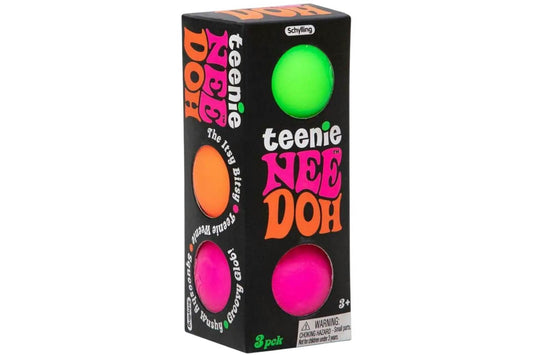 NeeDoh Teenie Groovy Glob Stress Ball 3-Pack (RANDOM Colors)