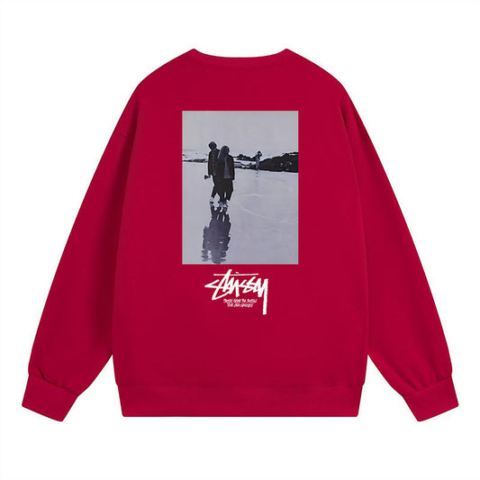 Stussy Sweatshirts Autumn/Winter Fleece Couple Sweatshirts