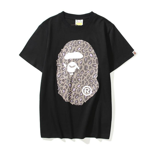 Bathing Ape T-Shirt Summer Camouflage Leopard Print Casual Plus Size Short Sleeve T-shirt
