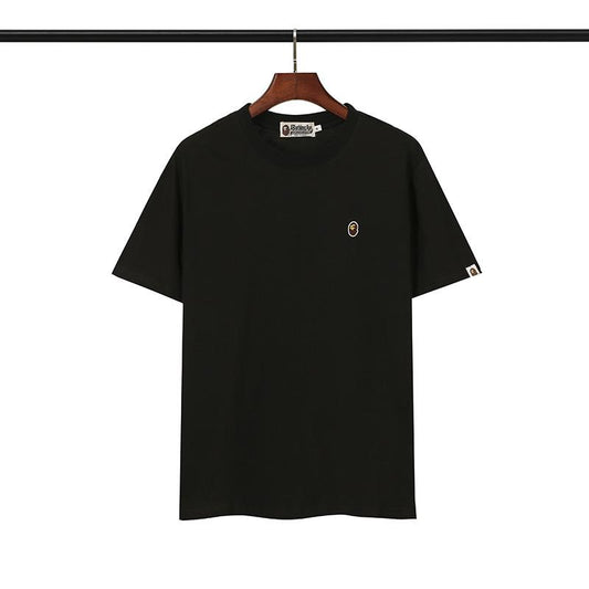 Bathing Ape T-Shirt Embroidered Ape Head Short Sleeve Cotton T-shirt