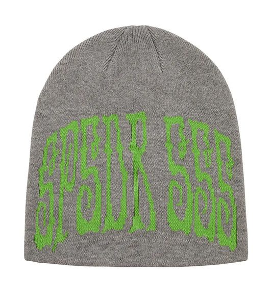 Sp5der 555 Skull Beanie Grey