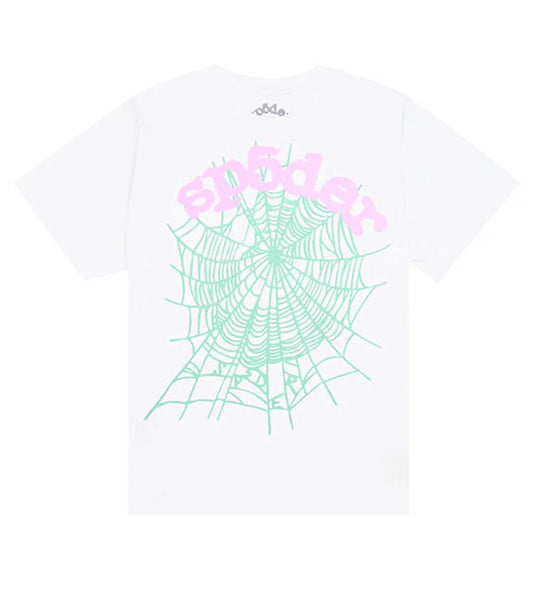 Sp5der Women's OG Web Baby Tee White