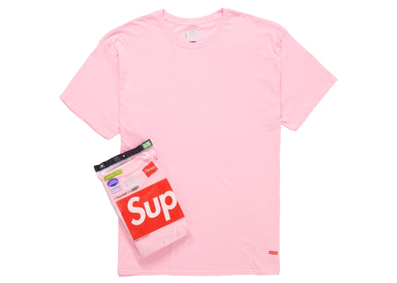Supreme Hanes Tagless Tees (2 Pack) Pink