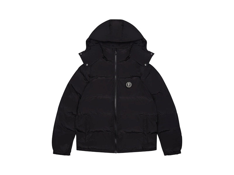 Trapstar Irongate Detachable Hooded Puffer Jacket Black
