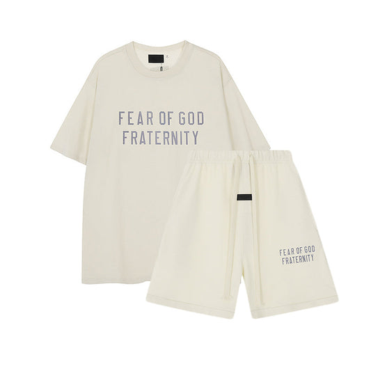 FW24 FRATERNITY T-Shirt / Shorts / Set - Milky White