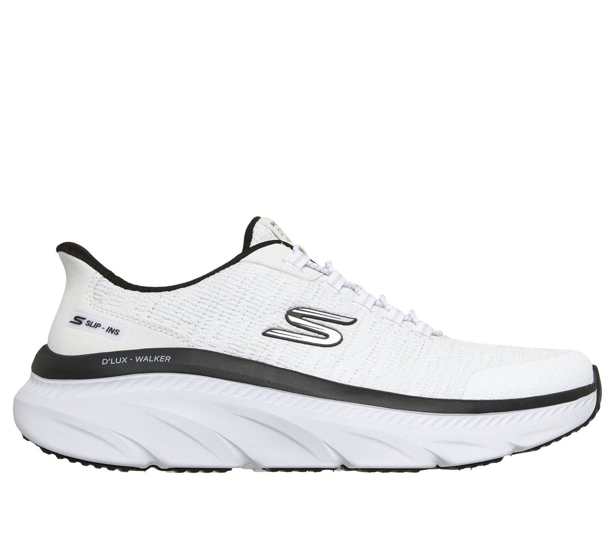 Skechers Slip-ins Relaxed Fit: D'Lux Walker 3.0 - Drevven, WHITE / BLACK