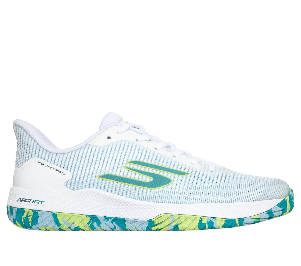 Skechers Viper Court Pro 2.0 - Pickleball, WHITE / TURQUOISE