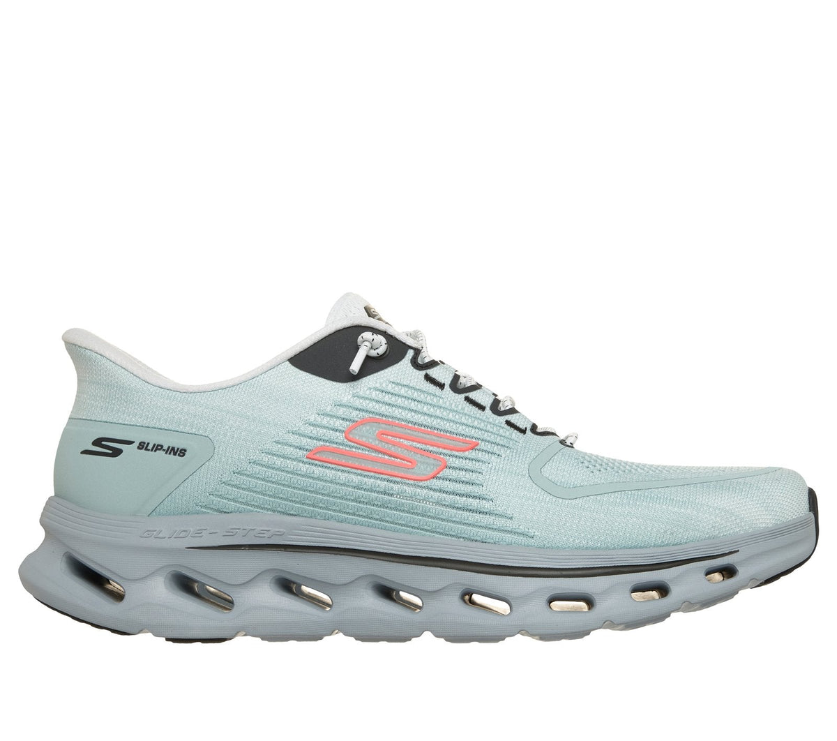 Skechers Slip-ins: GO WALK Glide-Step 2.0 - Santiago, WHITE / GRAY