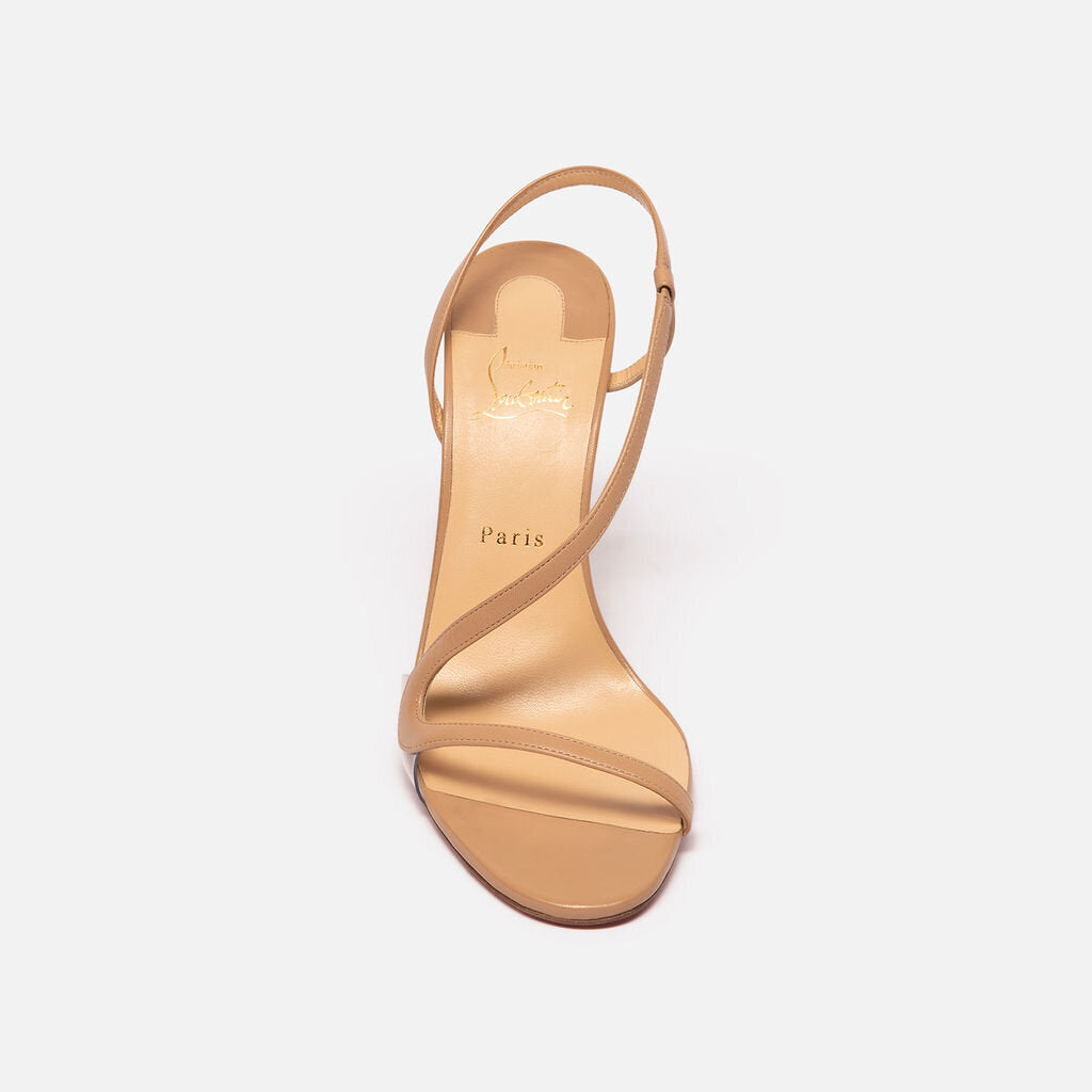 Christian Louboutin Beige Leather Heeled Rosalie Sandal