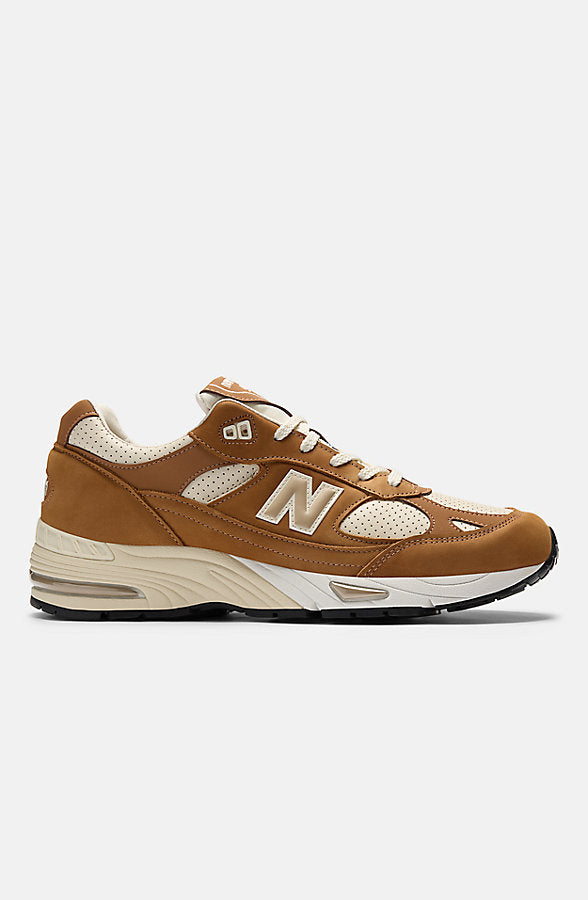 New Balance Men's Made in UK 991v1 Shoes - Chipmunk/Birch