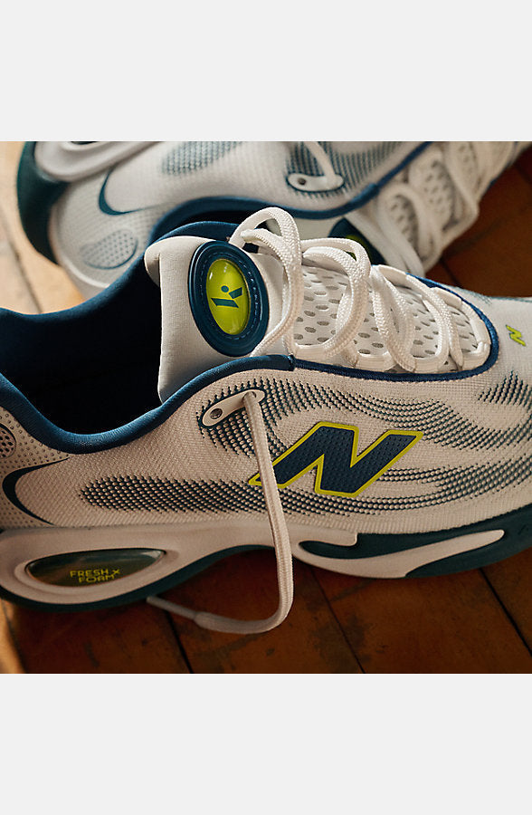 New Balance Men's Klutch Athletics x NB AC Runner Shoes - White/Dark Salt Water And Lime Fizz