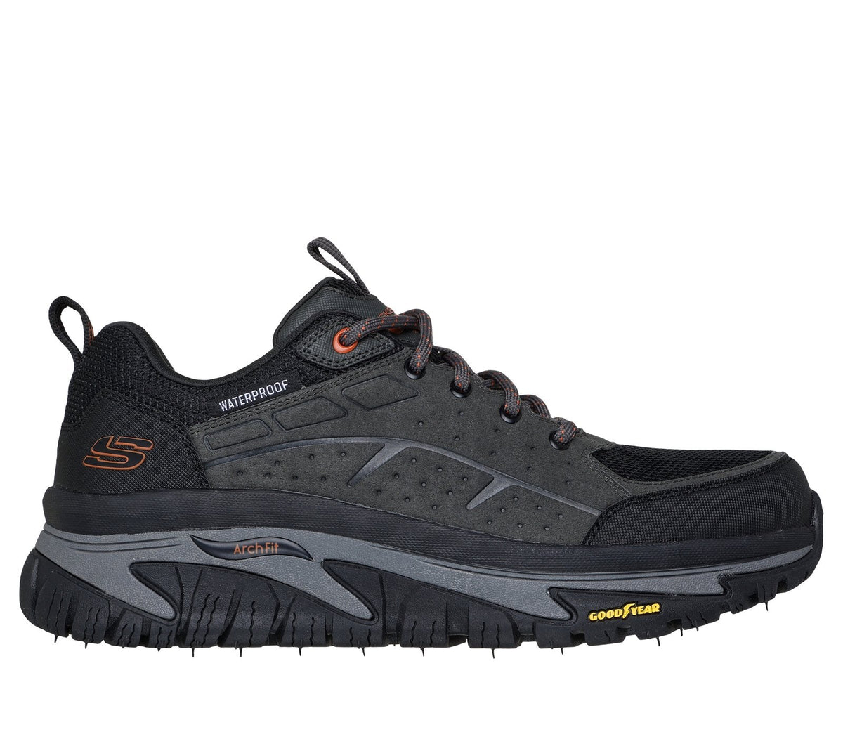 Waterproof: Arch Fit Road Walker - Vernal, CHARCOAL/BLACK