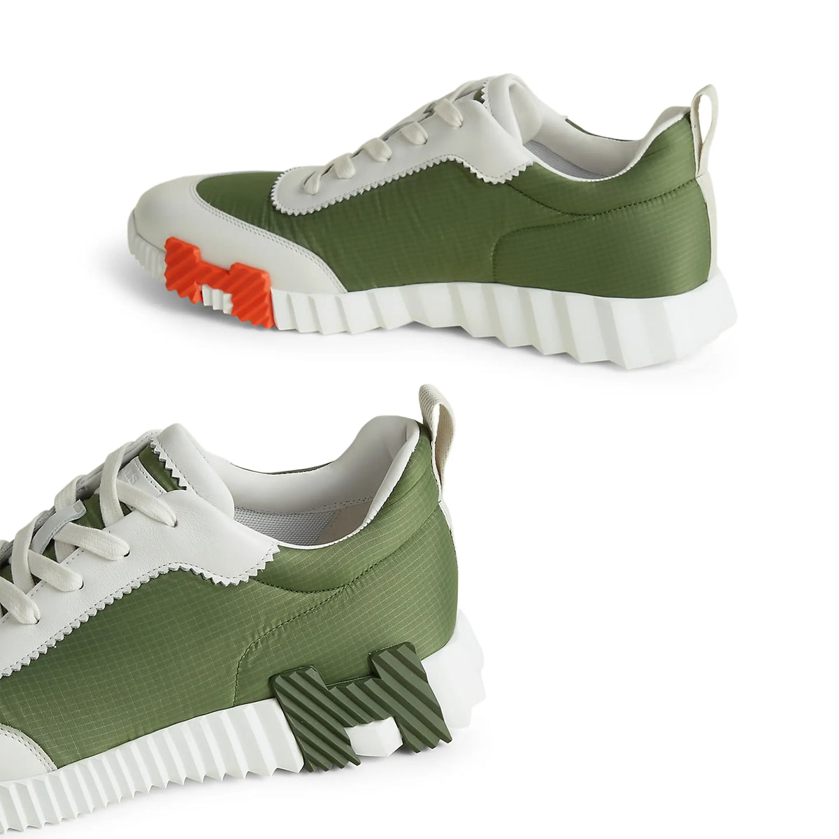 Hermes Paris Hermès Paris Ripstop Bouncing Sneaker Matcha White - Green
