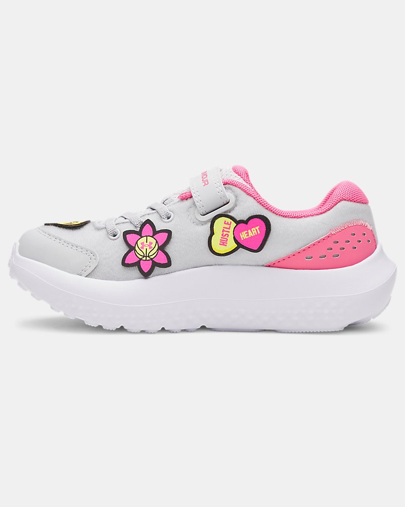 UA Surge 4 Patches Girls' Pre-School Running Shoes | Under Armour