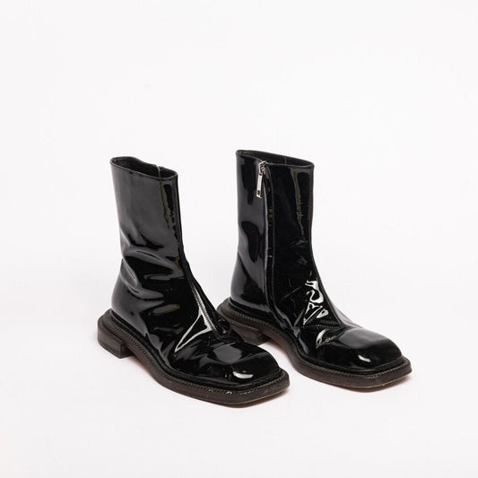 Sportmax Black Patent Leather Boot
