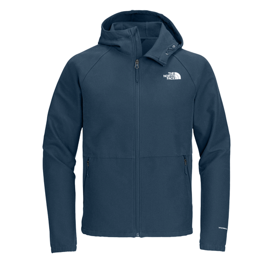 The North Face Men's Shady Blue Dark Heather Barr Lake Hooded Softshell Jacket